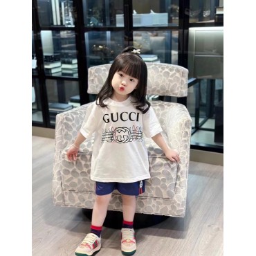 Gucci グッチ親子コーデ ハイブランド激安tシャツスポーツウェア服ブランドGucci グッチ tシャツ 大人用 男女共用 ペアお揃い無地 Gucci グッチ半袖tシャツブランドパロディ服ウェア
