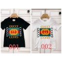 Gucci グッチ 韓国風ハイブランド夏 半袖 涼しいキッズGucci グッチ 家族Tシャツスポーツウェア服ブランドGucci グッチ tシャツ 大人用 男女共用 ペアお揃い無地 Gucci グッチ半袖tシャツブランドパロディ服ウェア