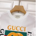 Gucci グッチ 韓国風ハイブランド夏 半袖 涼しいキッズGucci グッチ 家族Tシャツスポーツウェア服ブランドGucci グッチ tシャツ 大人用 男女共用 ペアお揃い無地 Gucci グッチ半袖tシャツブランドパロディ服ウェア