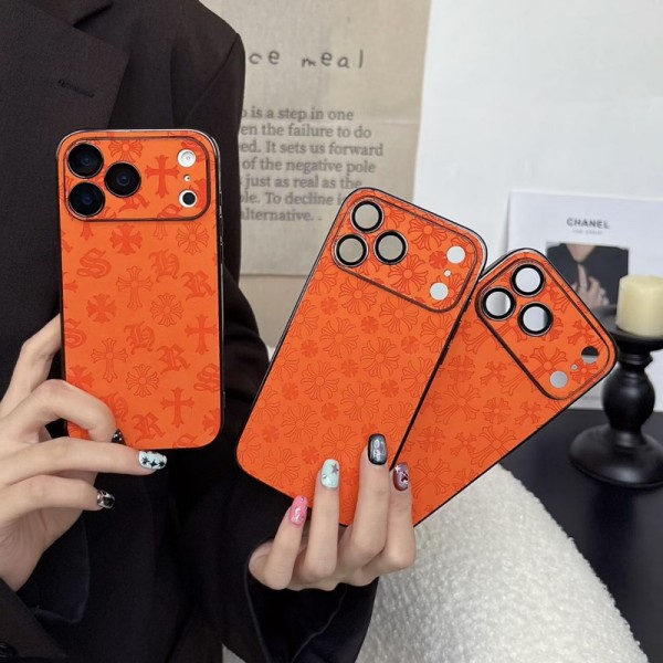 クロムハーツ Chrome Heartsブランドiphone18 air 17 pro maxカバー メンズレディースオレンジ色激安コピーブランドアイフォン14pro max 15 16 17 18 proケースブランド Chrome Hearts iphone18 pro 17 pro max 15 16ケースおすすめiphone18 17 16 15 14 13 12 pro maxケースブランド韓国風