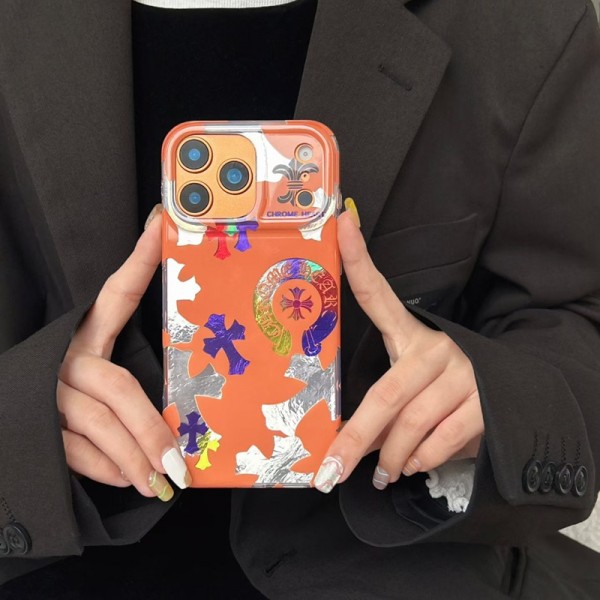 クロムハーツ Chrome Heartsブランドiphone18 air 17 pro maxカバー オレンジペアカップル愛用メンズレディース激安コピークロムハーツアイフォン14pro max 15 16 17 18 proケースブランドクロムハーツiphone18 pro 17 pro max 15 16ケース