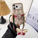 Gucci グッチ斜めかけショルダーカード入れスタンド機能付きiphone18 pro max 17 pro 16 plusケースブランドiphone18 air 17 pro maxカバー バタフライおしゃれレディース激安コピーブランドアイフォン18 pro 14pro max 15 16 17 18 proケースおすすめ