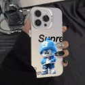 Supreme シュプリームハイブランドパロディiphone18 pro max 17 pro 16 plusクリアケースかわいいドラえもんブランドシュプリームアイフォン14pro max 15 16 17 18 proケース韓国風iphone18 17 16 15 14/13/12 pro maxケースブランドパチモン韓国