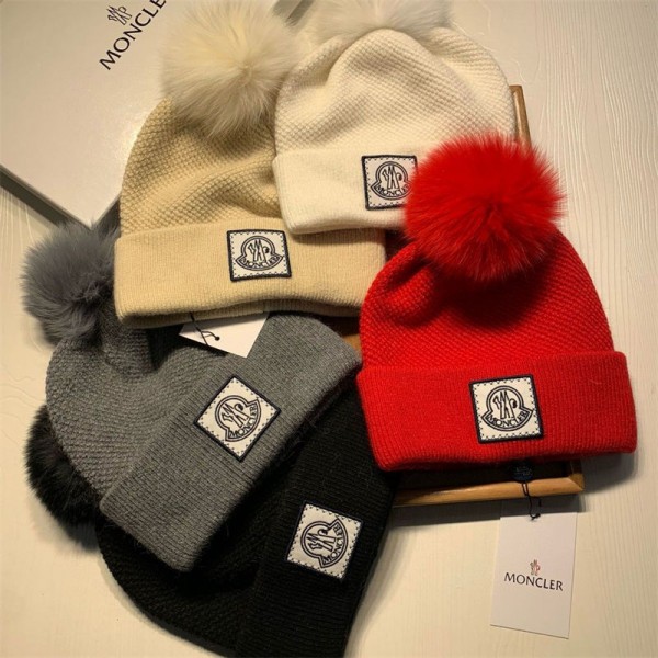 男女 Moncler ニット帽 モンクレールハイブランドキャップハット激安コピーブランドニット帽子冬防寒ブランドパロディMONCLER ハット女性ニットハットブランド保温