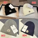 Moncler モンクレール冬秋ニット帽 激安 ペアお揃い moncler ハット防寒 小顔 激安ブランドコピーニット帽子 ハイブランドモンクレールブランド女性ニットハット