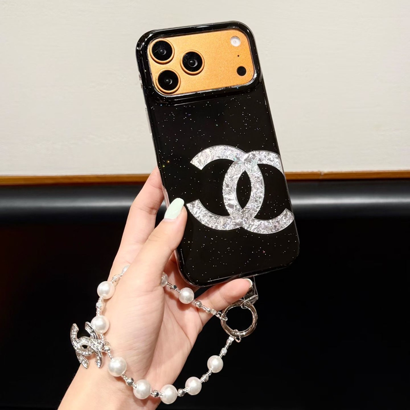 Chanel シャネルブランドiphone18 air 17 pro maxカバー ストラップ付