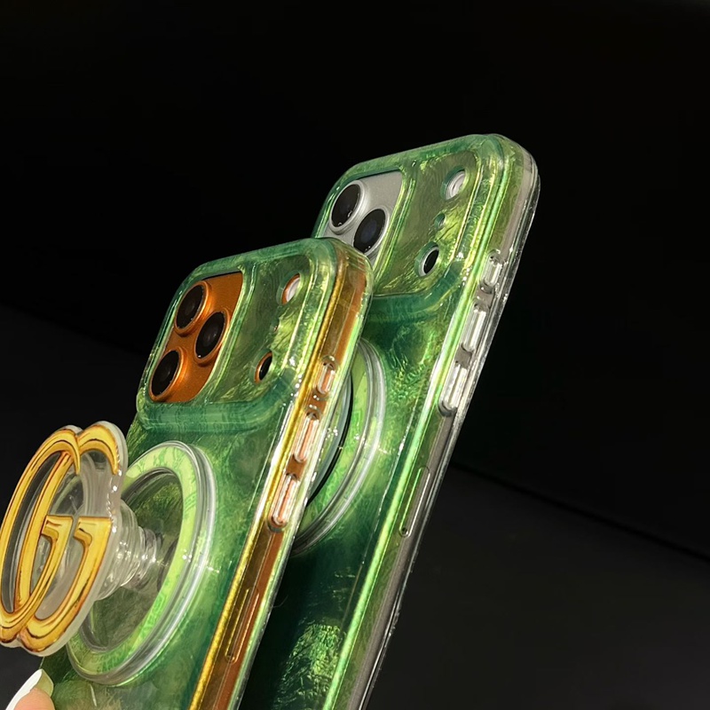 Gucci ペアお揃いスタンド付きiphone18 pro max 17 pro 16 plusケース